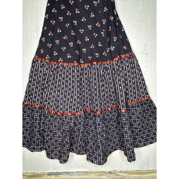 Vintage 1970s Gunne Sax Floral Tiered Prairie Cottagecore Skirt | Sz: 7 - Picture 3 of 12